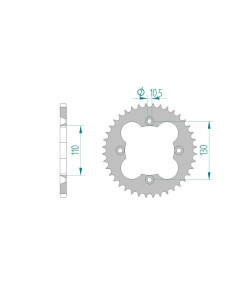 AFAM COURONNE ALU au pas de 520