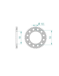 AFAM COURONNE ALU au pas de 520