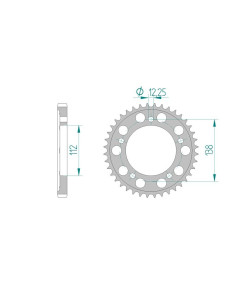 AFAM COURONNE ALU au pas de 530 H CBR 600 F