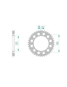 AFAM COURONNE ALU au pas de 525