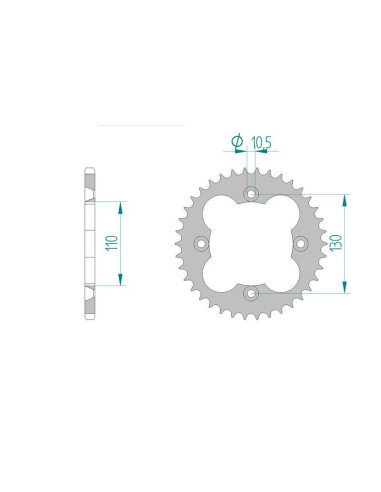 Kit chaine DID  ACIER HONDA TRX 400 EX 2000 à 2004