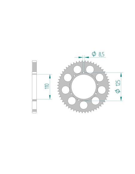 Kit chaine DID  ALU HRD 50 END/SM 2003 à 2011