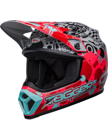 Casque BELL MX-9 Mips Tagger Splatter - Rouge/Gris