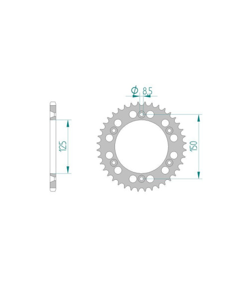 Kit chaine DID  ALU HUSABERG 350 FE e 2011 à 2013