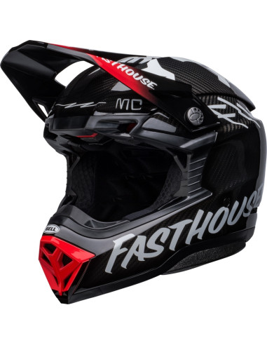 Casque BELL Moto-10 Spherical Fasthouse Privateer - Noir/Rouge