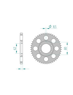 AFAM COURONNE ALU au pas de 428 XT 225 92-96