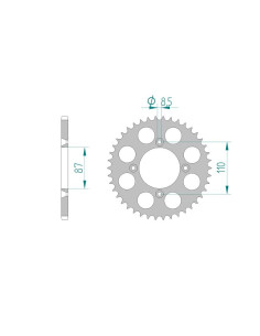 AFAM COURONNE ALU au pas de 520