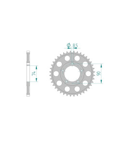 AFAM COURONNE ALU au pas de 520