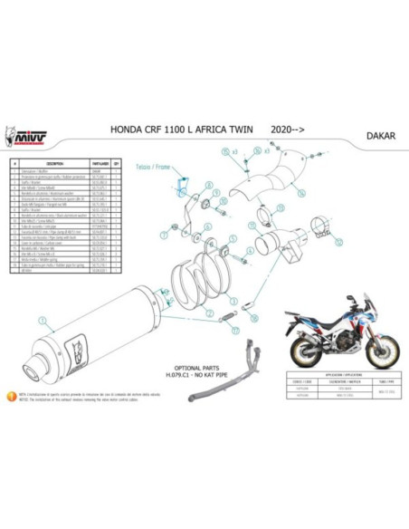 Silencieux MIVV Dakar