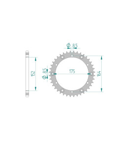 AFAM COURONNE ALU au pas de 520