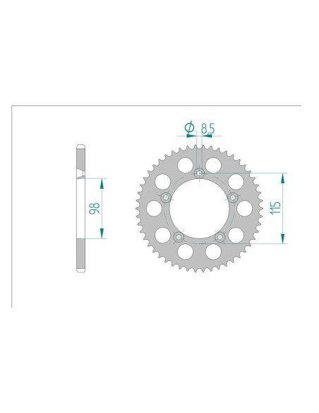 Kit chaine DID  ALU HUSQVARNA CR 65 2012 à 2013