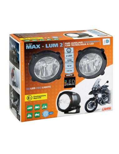 2 phares antibrouillard Max-Lum 2 LED 12V 