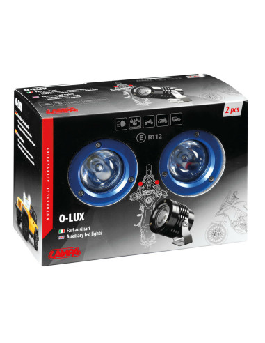 2 phares auxiliaires LED 12V Bleu O-Lux 