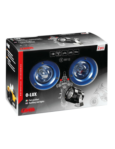 2 phares auxiliaires LED 12V Bleu O-Lux 