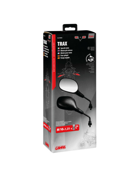 2 rétroviseurs moto ou scooter ajustables Trax 
