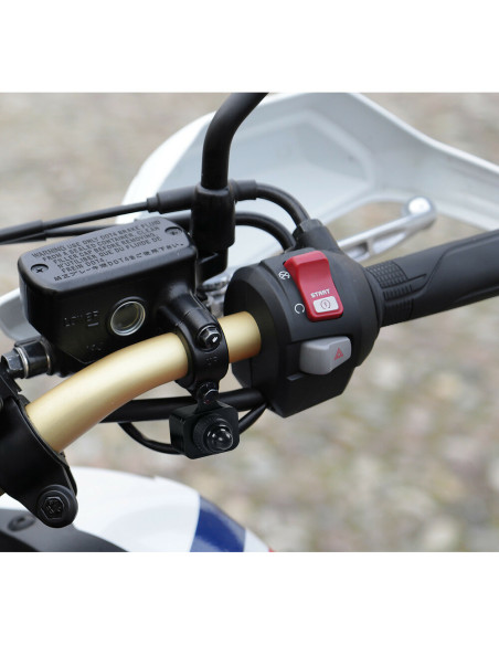 Interrupteur étanche bouton 12V Noir 