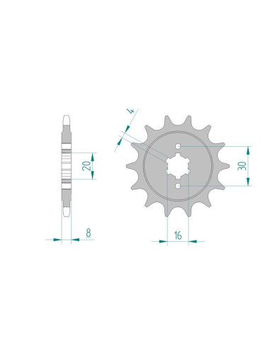 Kit chaine DID  ALU HUSQVARNA WR 125 1990 à 1994