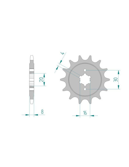 Kit chaine DID  ALU HUSQVARNA WR 125 1990 à 1994