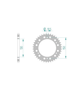 AFAM COURONNE ALU au pas de 520