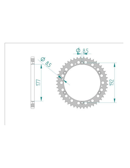 Kit chaine DID  ALU HUSQVARNA XC 125 1985 à 1985