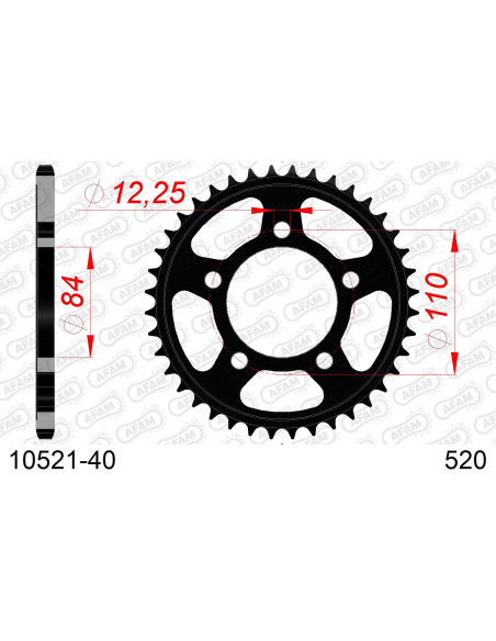 Kit chaîne acier HONDA CMX 500 2017-2022   