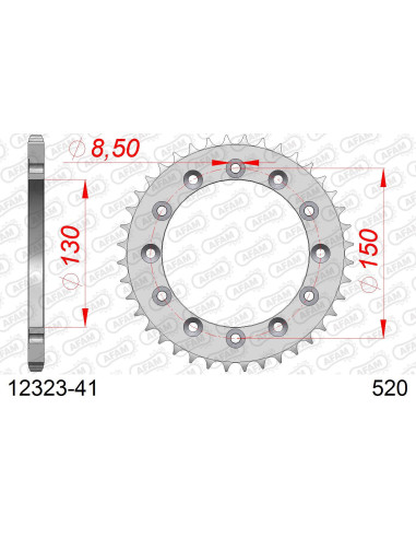 Kit chaîne acier HONDA XL 500 R D,E,F,G,H 1983-1987   