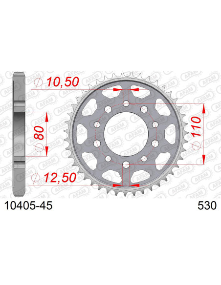 Kit chaîne acier HONDA CBX 550 F2C,FC 1982   