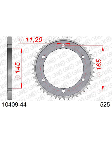 Kit chaîne acier HONDA NT 650 K HAWK GT 1988-1991   