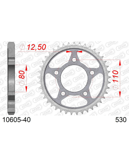 Kit chaîne acier HONDA VF 750 C MAGNA 2001-2004   