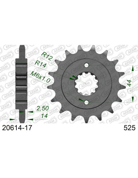 Kit chaîne acier HONDA VT 750 SHADOW SPIRIT 2007-2009   