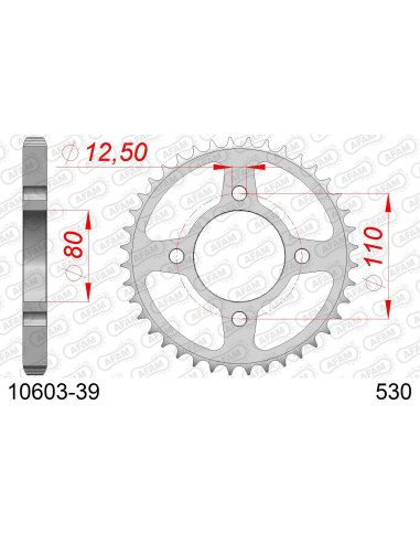 Kit chaîne acier HONDA CB 750 C A,B 1981   