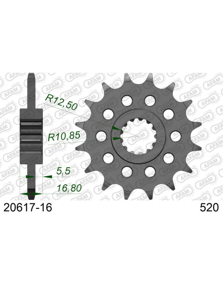 Kit chaîne acier HONDA NC 750 X 2021-2022   