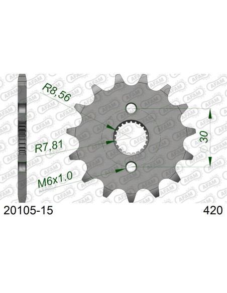Kit chaîne alu HONDA CRF 70 2004-2013   