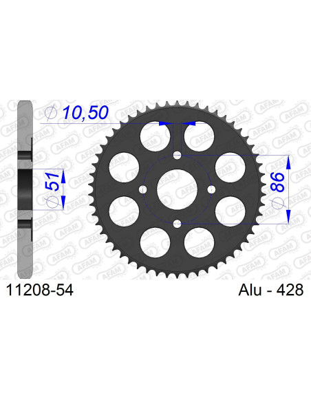 Kit chaîne alu HONDA TL 125 1989   
