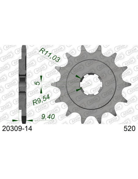Kit chaîne alu HONDA CR 250 R 1984-1985   