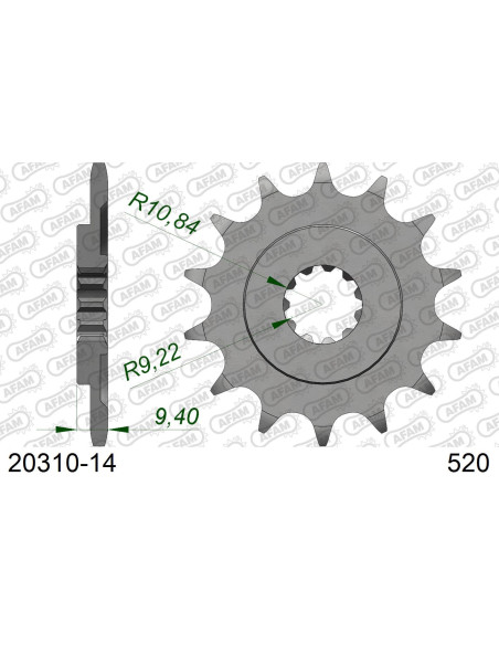 Kit chaîne alu HONDA CR 250 R G 1986   
