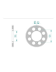 AFAM COURONNE ALU au pas de 420 Antiboue