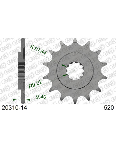 Kit chaîne alu HONDA CR 500 R 1986-1987   