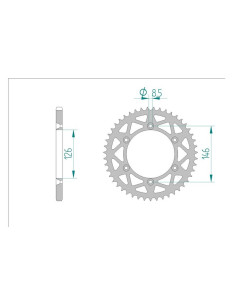 AFAM COURONNE ALU au pas de 520 Antiboue