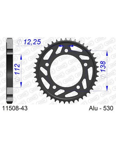 Kit chaîne alu HONDA CB 900/919 HORNET 2002-2007   