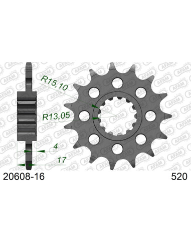 Kit chaîne alu RAC HONDA CBR 1000 S SP #520 2014-2016   