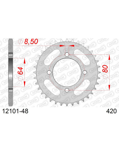 Kit chaîne acier YAMAHA RD 50 MX 1981-1987   
