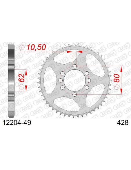 Kit chaîne acier YAMAHA SR 125 SE 1983-1989 