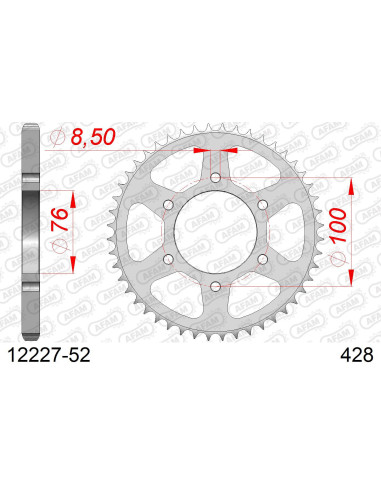 Kit chaîne acier YAMAHA MT-125 2020-2022   