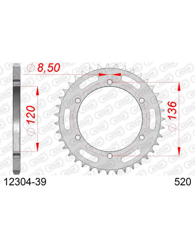 Kit chaîne acier YAMAHA RZ 350 C-N 1984-1985   