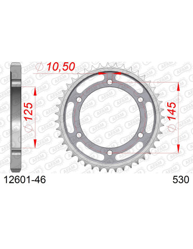 Kit chaîne acier YAMAHA FZR 500 1989-1993   