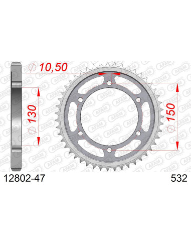 Kit chaîne acier YAMAHA GTS 1000 1993-1999   