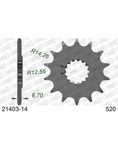Kit chaîne alu YAMAHA YFZ 450 R 2009-2023   