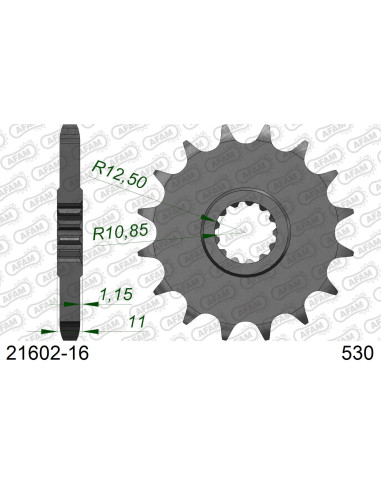 Kit chaîne alu YAMAHA YZF 600 R6 #530 2003-2005   