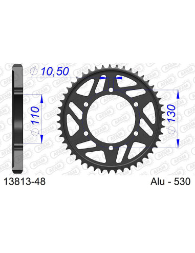 Kit chaîne alu YAMAHA YZF 600 R6 #530 2003-2005   